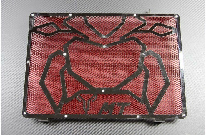 Grille radiateur Tracer 900 rouge pour sécuriser le moteur YAMAHA FJ09