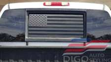 Fits 2004-2015 Nissan Titanlong Version Back Window American Flag Decal Sticke