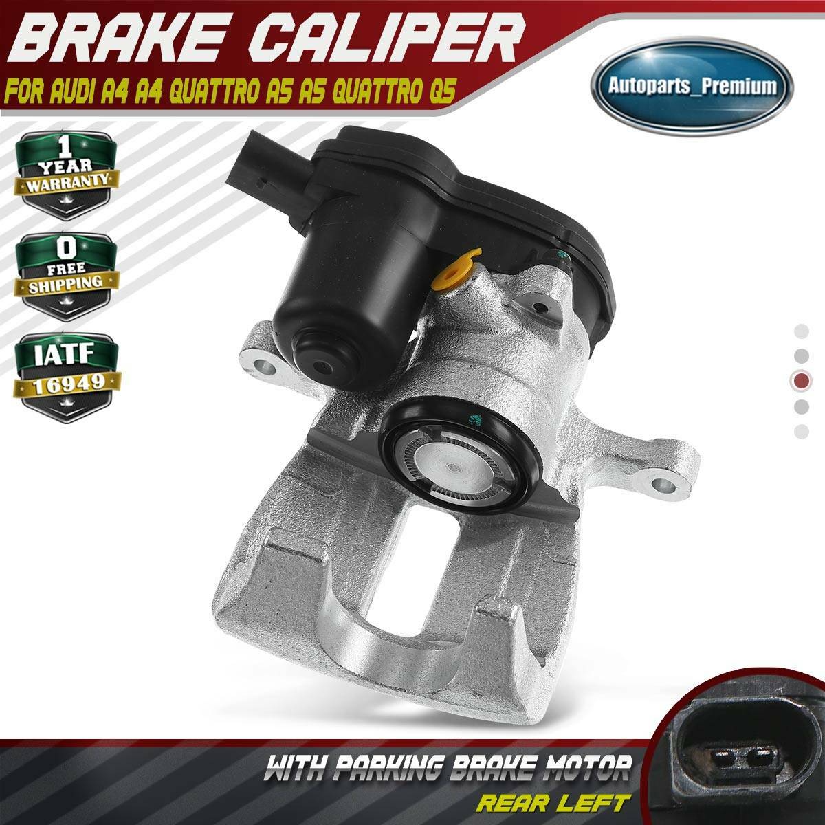 Brake Caliper with Electric Parking Actuator for Audi A4 A5 Q5 09