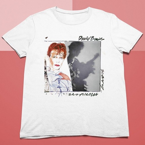 HOT David Bowie Scary Monsters Cover White Unisex T-Shirt - Picture 1 of 2