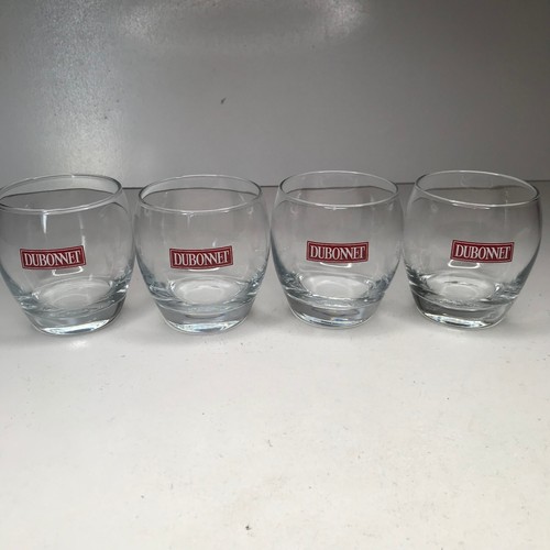 Dubonnet French Set Of 4 Pop Art Deco Wine Glasses - Picture 8 of 10