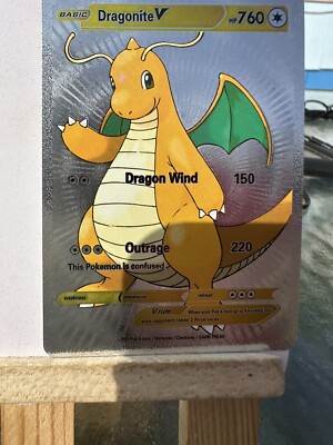 Dragonite V Silver Color Dragon Claw💥Fan Art💥 NM | eBay