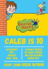 Invitaciones de cumpleaños digitales Horrid Henry - Invitación personalizada