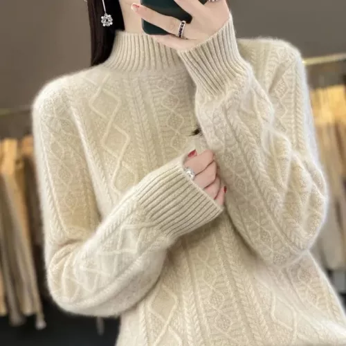 Women Sweater Wool Turtleneck Cashmere Knitwaer Casual Pullover Tops - Picture 5 of 36