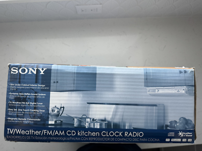 Sony ICF-CD543RM 4-Band Under Cabinet Kitchen CD Clock Radio