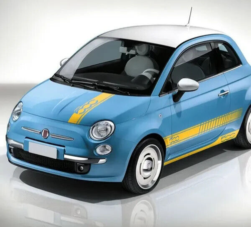 Fits Fiat 500 side racing stripes stickers,decals,graphics. * Any Colour - Picture 4 of 5