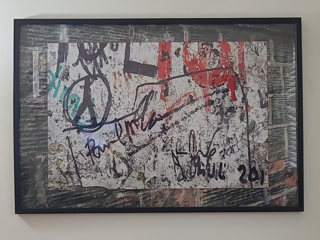 Paul McCartney Beatles Signing Sign Autographed Penny Lane Wall