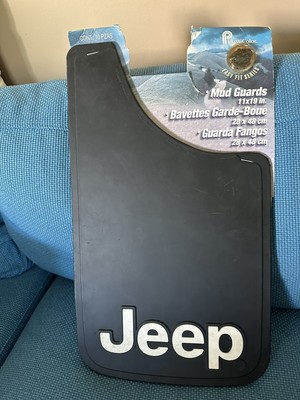 Jeep Spellout Mud Guards Fiberglass Rubber PlastiColor Mopar USA 000605 New