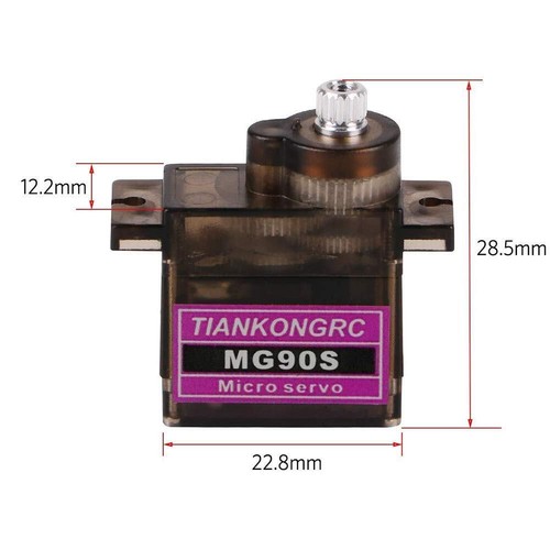 6pcs MG90S Mini Metal Gear Analog Servo with Metal Transmission Robot Helicopter - Picture 7 of 10