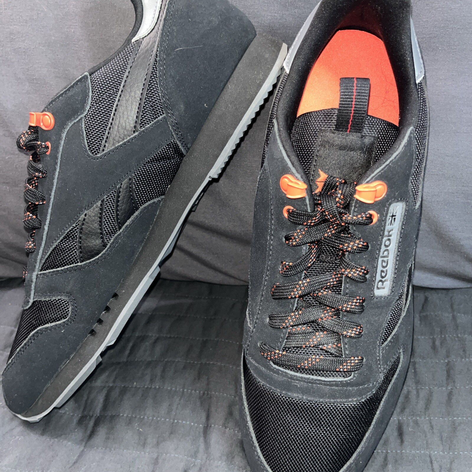 Reebok Classic Nylon Men’s Running Shoe Black Sneaker Athletic Trainer 918-3617