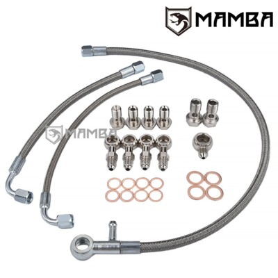 SAAB 9-3 9-5 TD04HL 15T Turbo Oil & Water Line (For GT17 to TD04HL /No More Leak