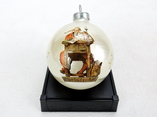 Christmas Ornament, "Merry Christmas", Norman Rockwell, Saturday Evening Post - Picture 5 of 9