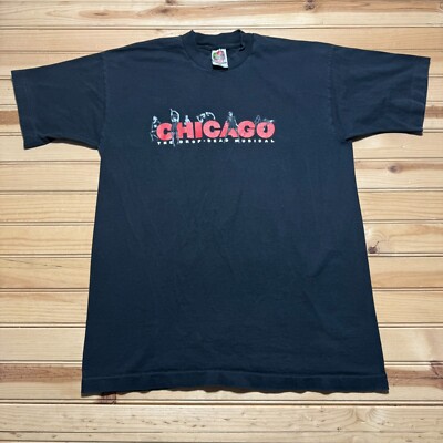 Vintage 90s Chicago The Drop Dead Musical Shirt Size Large