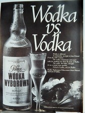 WYBOROWA VODKA/BIC AUDIÓFILO CASSETTE DECK ORIGINAL DE COLECCIÓN 1979 ANUNCIO