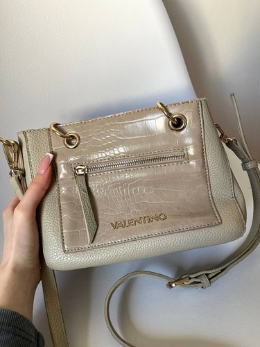 Mario Valentino Vegan Leather Crossbody Bag Beige Womens - Picture 2 of 15