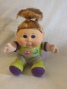 Cabbage Patch Kids 14 Plush Doll Blonde Hair Blue Eye Girl