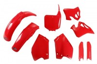Set Plastics Motorradverkleidungen Honda Cr 125 1995 - 1997 Cr 250 1996 Rot Full