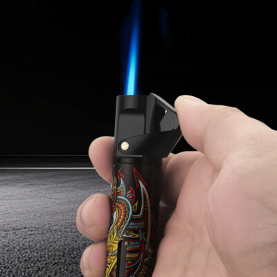 Refillable Feuerzeug Butane Jet Lighter Windproof Torch Lighter Adjustable Flame