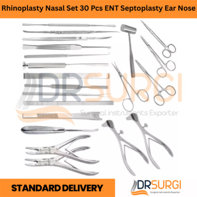 Rhinoplasty Nasal Set 30 Pcs ENT Septoplasty Ear Nose Throat Surgery Instrument