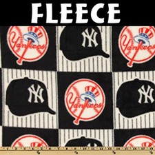 MLB New York Yankees Block 6530-B Fleece Fabric by the Yard