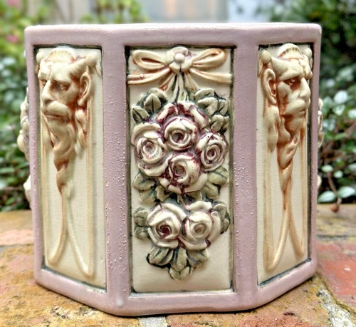 WELLER POTTERY RARE OCTAGONAL PLANTER IN TRIAL GLAZE WITH EARLY MARK