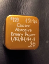4 Strips Universal Powermaster Corporation HO Coated Abrasive Emery  #123 NOS