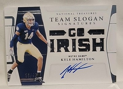 2022 Panini National Treasures Collegiate - Team Slogan Auto Kyle Hamilton/49