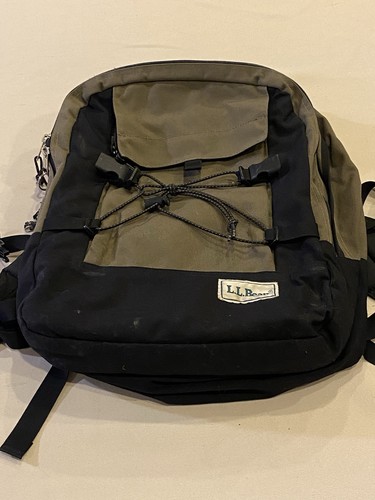 L.L. Bean Backpack Green School Camping Hiking Pockets - Picture 2 of 13