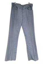 VINTAGE LEVIS PANTS STA-PREST 1970s MENS LIGHT BLUE COTTON TROUSERS SIZE 32X32