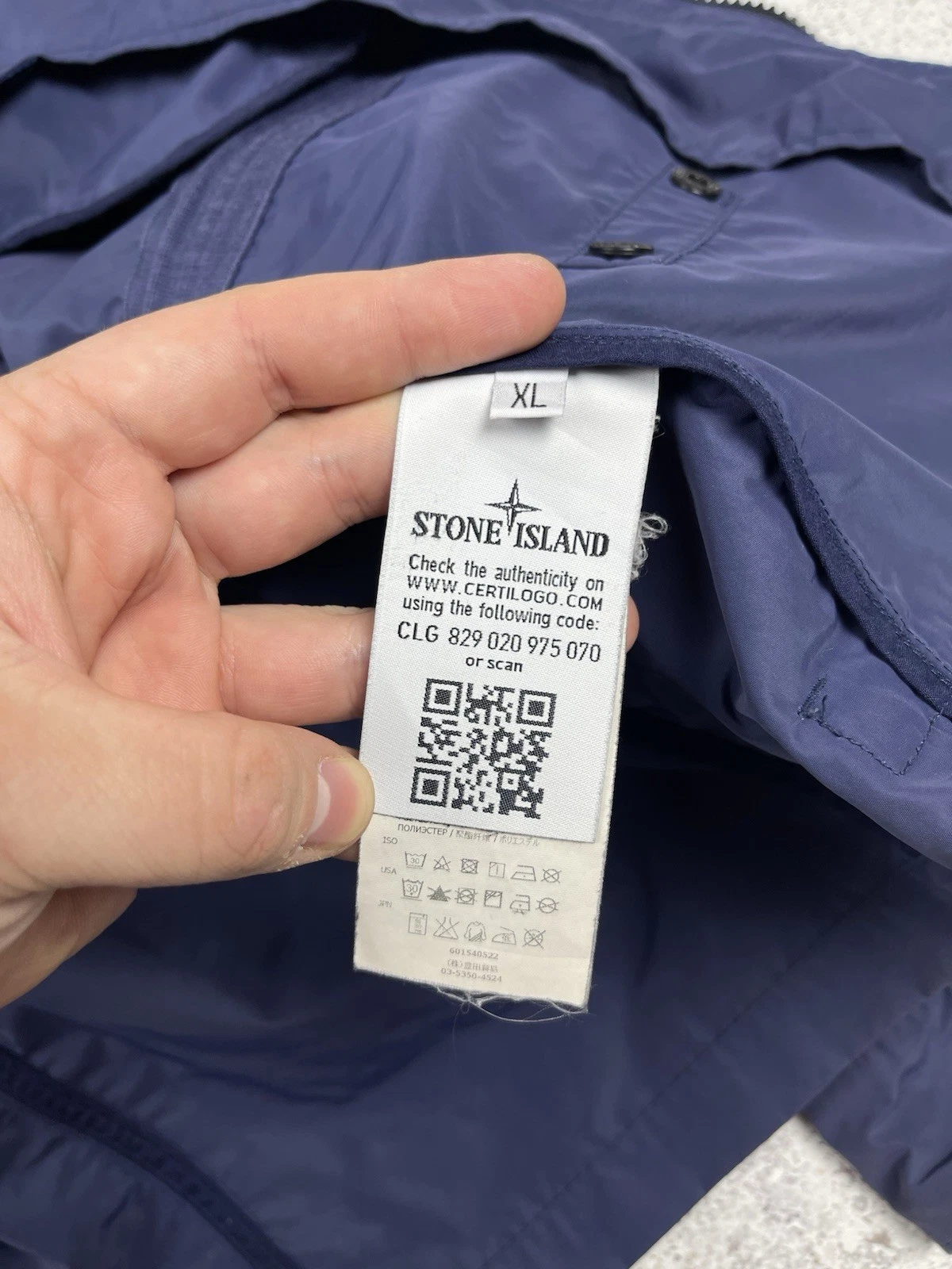 Vintage Stone Island 2012 Micro Reps Field Jacket Navy Blue Faded Color size XL - product detail image 10