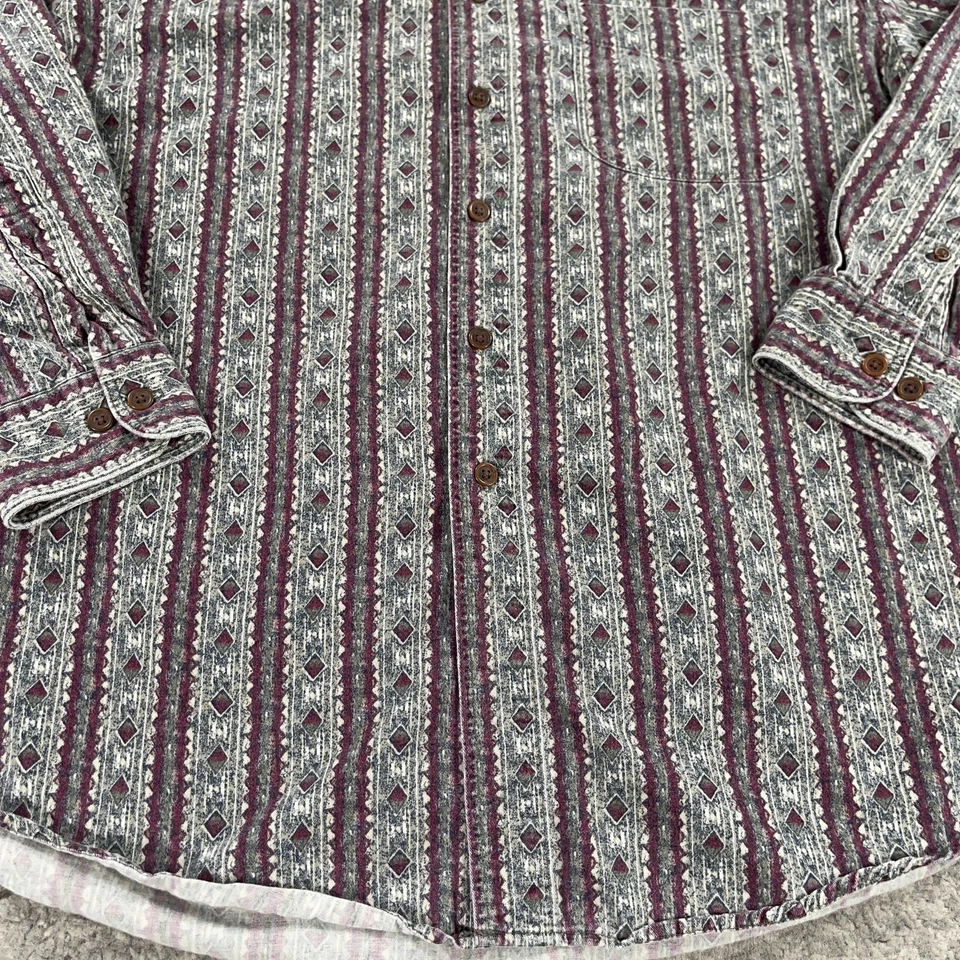 Vintage Woolrich Shirt Mens Large L Southwestern Aztec Pattern Button Up USA 90s - Image 3 of 4