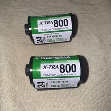 2 Rolls Fujicolor Superia X-TRA 800-24 35mm Film Expired