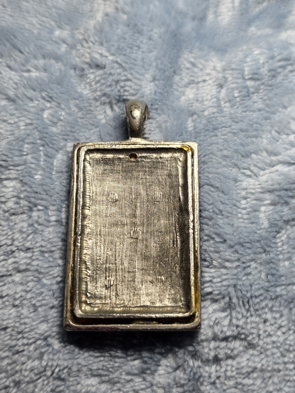 Rectangular Swirl Pattern Animal Print Pendant Me… - image 2