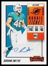 2018 Panini Contenders #216 Durham Smythe Rookie Ticket Autograph