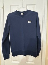 The North Face Men  s Heritage Patch Crew Sweatshirt Blue size small S