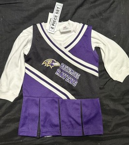 NFL Team Apparel 6-9Months Cheer Skirt 2 Piece Set  Baltimore Ravens