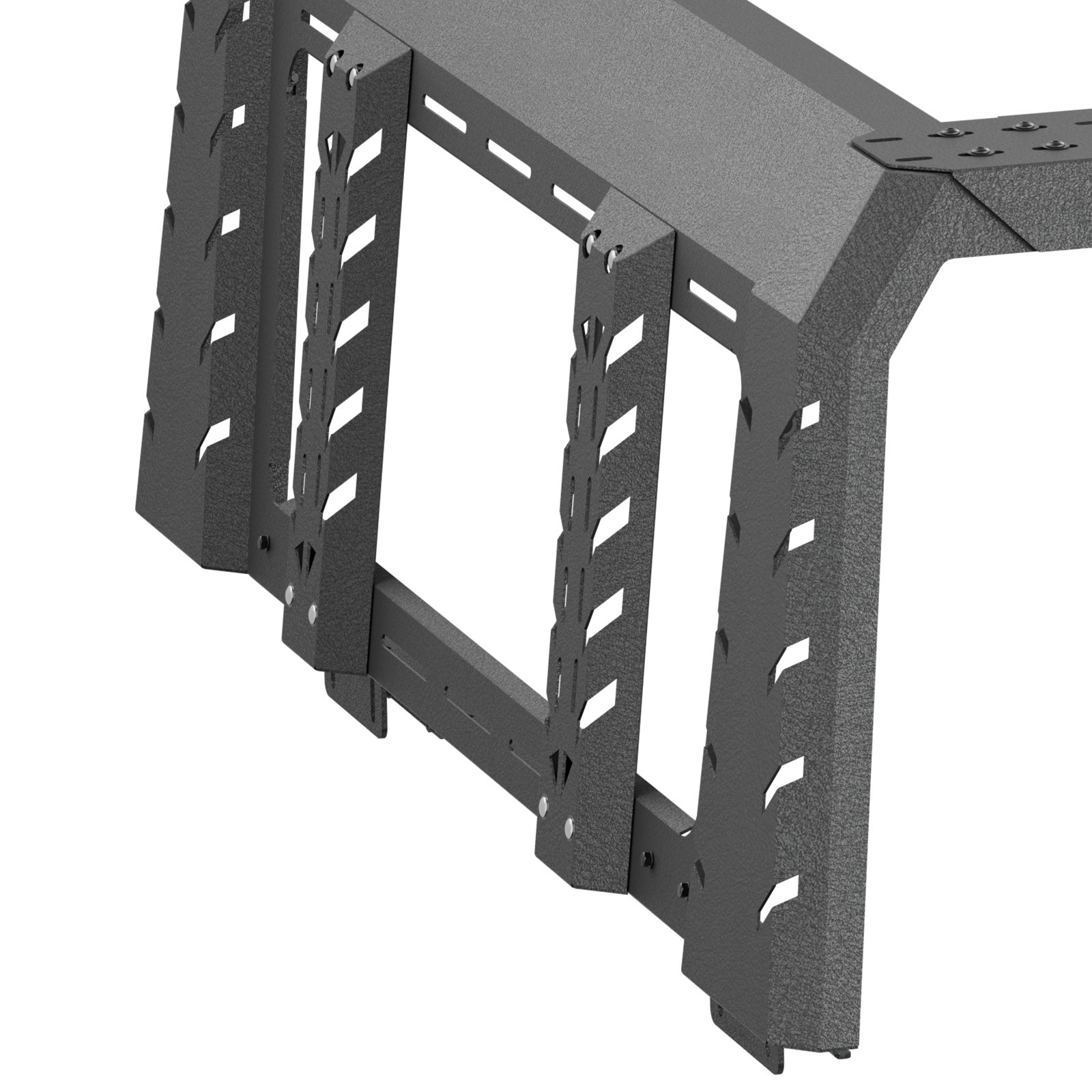 22.1" High Full-Size Overland Bed Racks For 2020-2025 Gladiator JT With Bed Rail