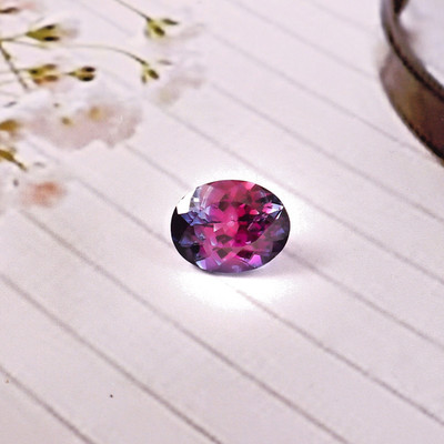 AAA Bi-Color Natural Ceylon Sapphire Oval Cut Loose Gemstone 5.50 Carats