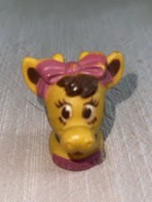 Vintage Toys R US Baby Gee Geoffrey Giraffe Hard Plastic Finger Puppet Head