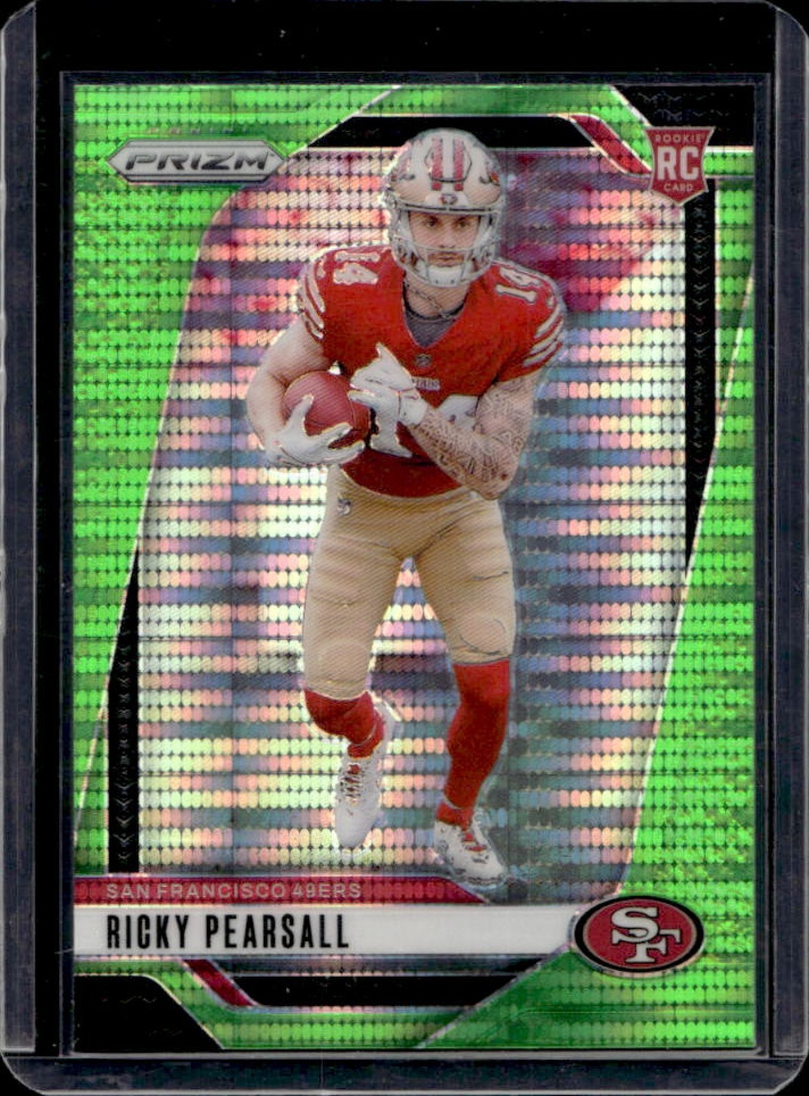 2024 Prizm Ricky Pearsall RC Neon Green Pulsar Rookie #383 49ers