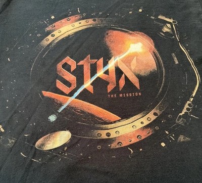 STYX Band T Shirt  2017 The Mission Tour T Shirt Men's Small Black
