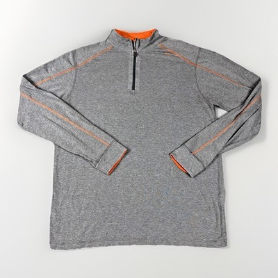 Tasc Performance 1/4 Zip Mens Medium Gray Stretch Bamboo Activewear Pullover