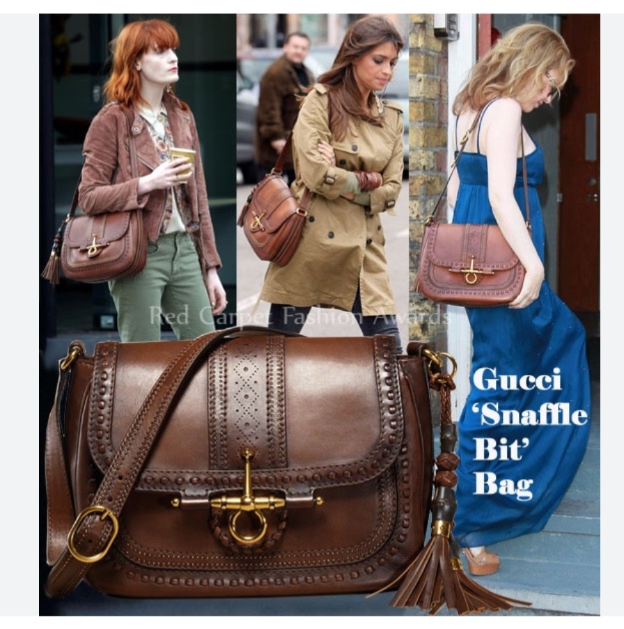 GUCCI Authentic Snaffle Bit Brown Medium Handbag … - image 24