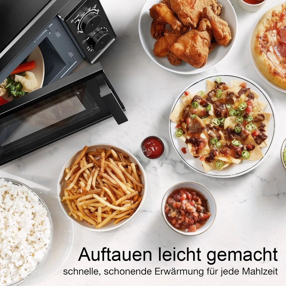 Galanz Solo-Mikrowelle 20L 700W Auftaufunktion 6 Leistungsstufen Mikrowellen - Bild 3 von 4