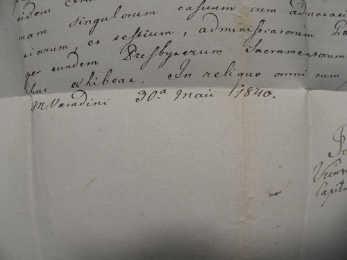1840 Handwritten Latin Letter with Wax Seal from Jesvin, Croatia Ephemera - Picture 12 of 13