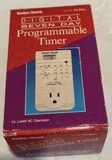 Radio Shack Digital Timer Outlet 7 Day Heavy Duty Programmable Switch 1800W VHTF