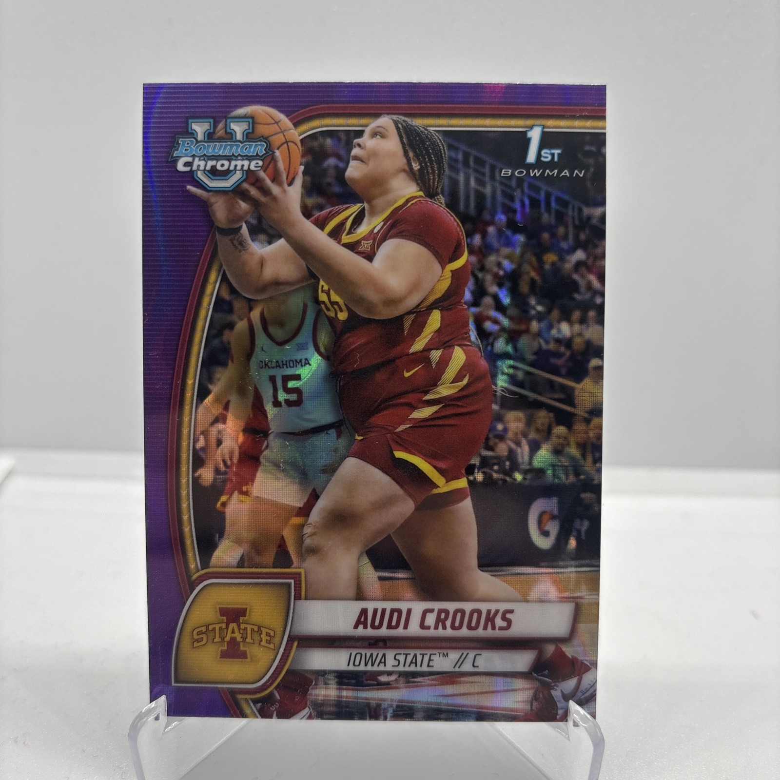 2024-25 Bowman U Chrome Purple Lava Refractor Audi Crooks #9 RC 1st Bowman