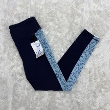 New Women&rsquo;s Medium Navy Smartpak Knee Patch Horseback Riding Tights Breeches