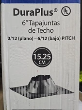 DuraVent DuraPlus 6" Roof Flashing – Galvanized Steel, 0/12–6/12 Pitch