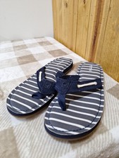 Sperry Top-Sider Sandals Womens Size 9 Blue Stripe Flip Flop Shoes Nautical